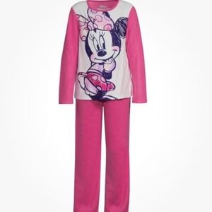 Disney’s Minnie Mouse Long Sleeve 2 PC Pajama Set Size 7-8 NEW